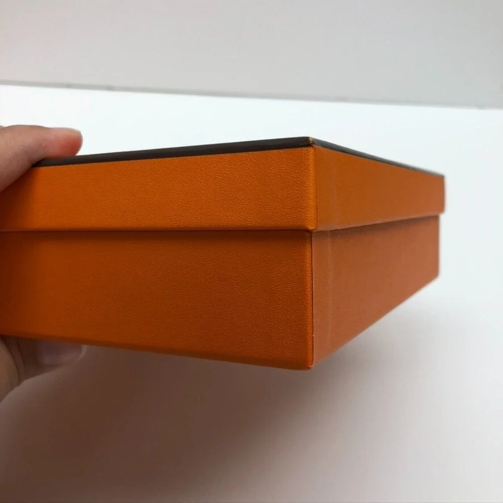Authentic Hermes Square Orange Storage Gift Box Empty 2x7.5x7.5 Small